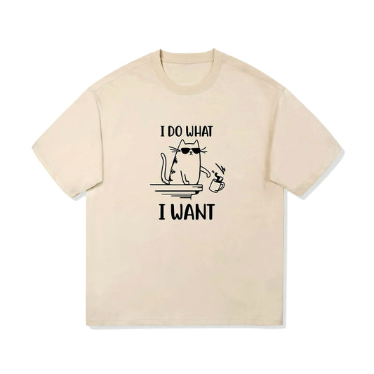 I Do What I Want – Funny Cat Graphic T-Shirt